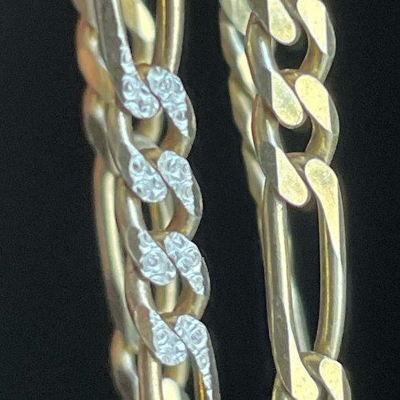 Vintage Milor Sterling silver & Gold Cuban Chainlink Bracelet Bundle Italy - Picture 3 of 14